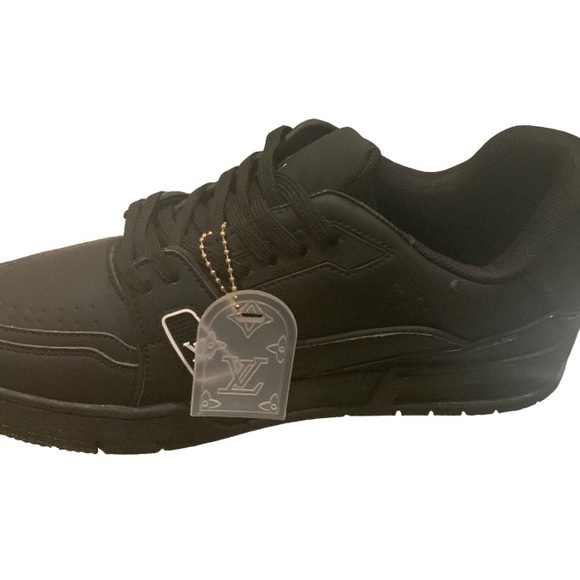 Louis Vuitton x Virgil Abloh LV Trainer Black Calf Leather Sneaker US Size 9 - Picture 2 of 9